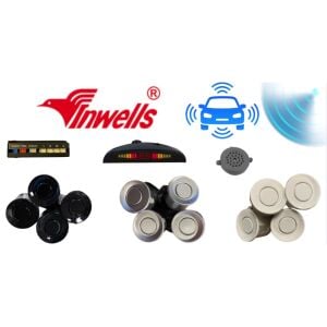 İnwells INW026022 Park Sensörü E44 model Türkçe konuşma uyarılı, LED ekranlı ve 4 gözlü beyaz renkli park sensörü seti