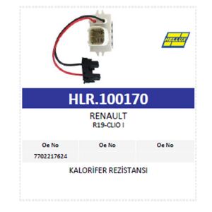 Renault R19 Clio I Kalorifer Rezistansı 7702217624
