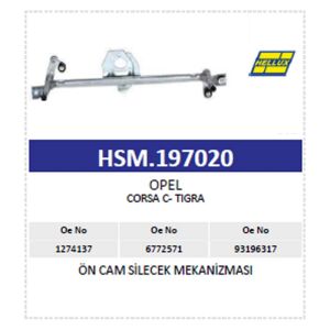 Opel Corsa C Tigra 12 Ön Cam Silecek Mekanizması 1274137