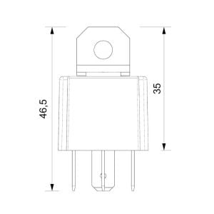 Sanel Mini Röle 12 Volt 30 Amper 4 Uçlu Sigortalı Braketli SR1244B