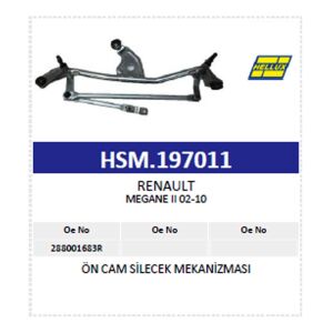 Renault Megane II 02-10 Ön Cam Silecek Mekanizması 288001683R