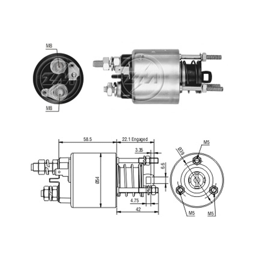 ZM 4595 Marş Otomatiği 12V Fiat Punto - Tempra - Tipo - Uno / Lancia Dedra - Delta