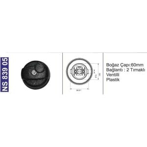 Depo Kapağı Ventilli Kilitli Bmc.Fatıh-Profesyonel-Iveco-Mercedes-Unıversal 40291 - NS83905