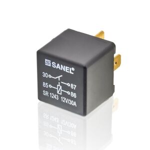 Sanel Mini Röle 24 Volt 30 Amper 4 Uçlu Braketli SR2443A