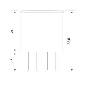 Sanel Mini Röle 24 Volt 30 Amper 4 Uçlu Braketli SR2443A