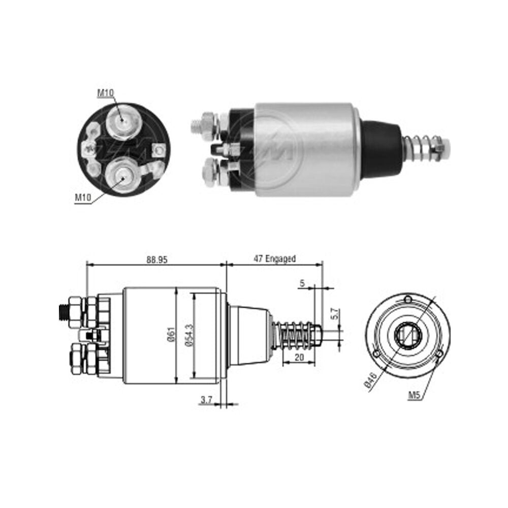 ZM 4639 Marş Otomatiği 12V Case