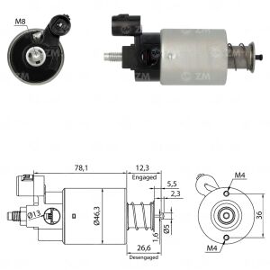 ZM 4665 Marş Otomatiği 12V Dodge Ram - Jeep Wrangler - Ram 1500