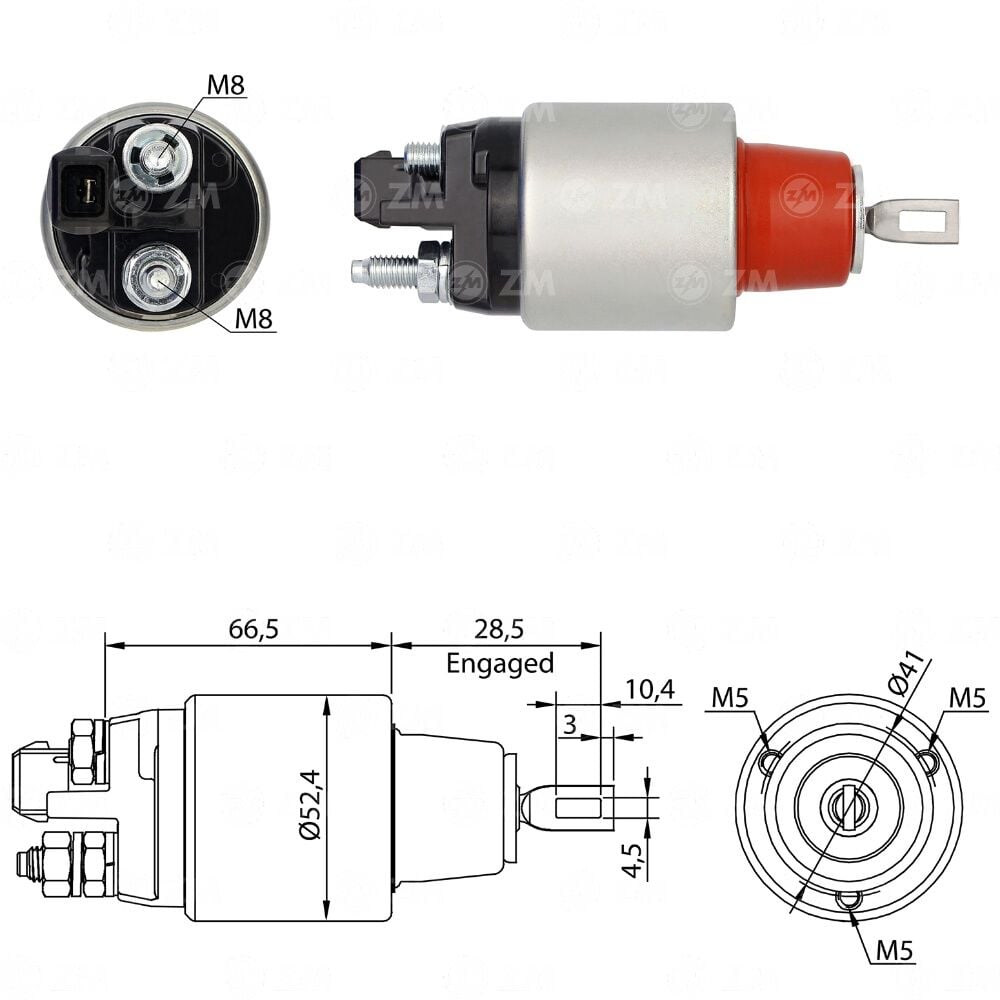 ZM 1382 Marş Otomatiği 12V BMW 1-3-4 Serisi - X1 - X3 - Z4