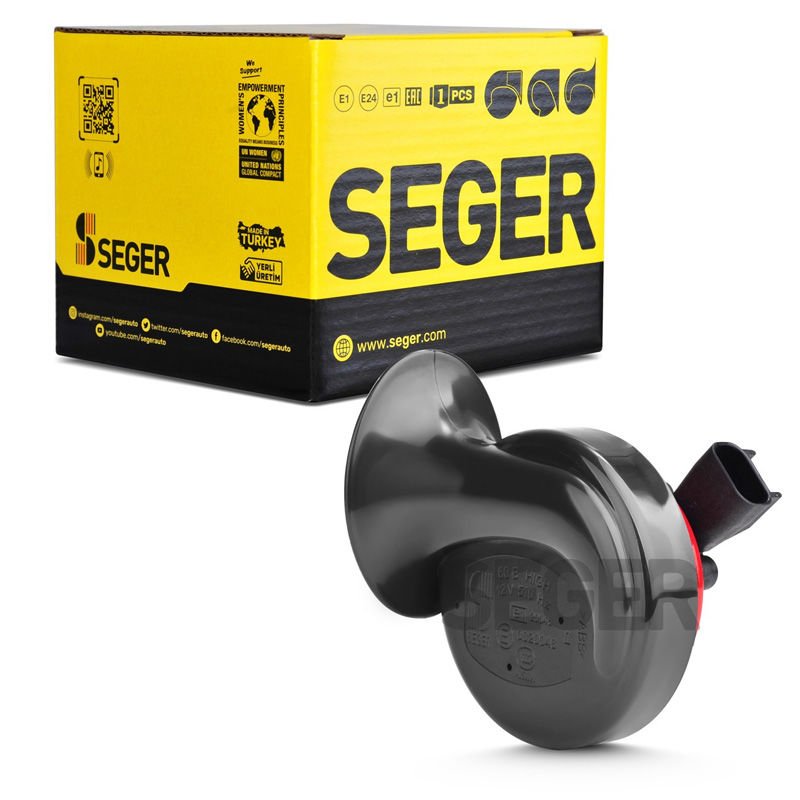 SEGER-60B Salyangoz Korna 12V (Dadat), İnce Ses, Delphi 1530 Soket (Opel, Chevrolet)