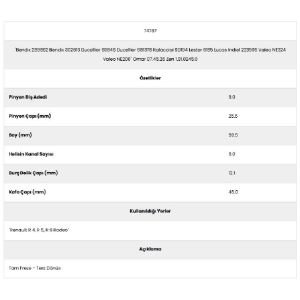 Form Metal 74787 Renault R6 9 Kanal 9 Diş Ne206) Marş Dişlisi
