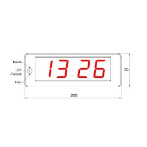 Sanel Saat Dijital 12 Volt Ve 24 Volt Termometreli Stop Yazılı SDSB302