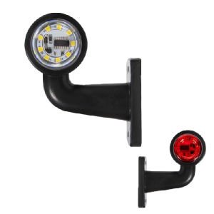 Ultra Mini Eğri Lamba Döner 80Mm 12V-24V Beyaz - Kırmızı - FR1103-WR