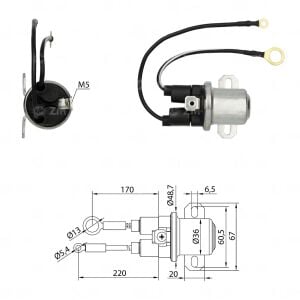 ZM 1407 Yardımcı Marş Otomatiği 12V 38MT Case - Cummins - Ford