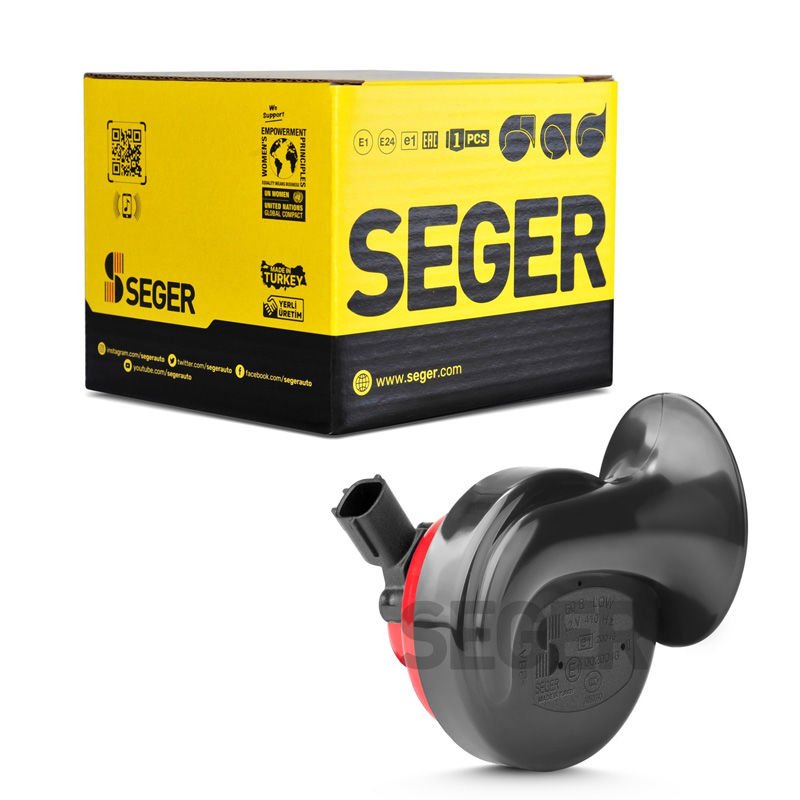 SEGER-60B Salyangoz Korna 12V (Dadat), Kalın Ses, Molex Soket (Hyundai)